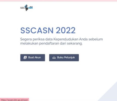 Tampilan awal laman SSCASN 2022